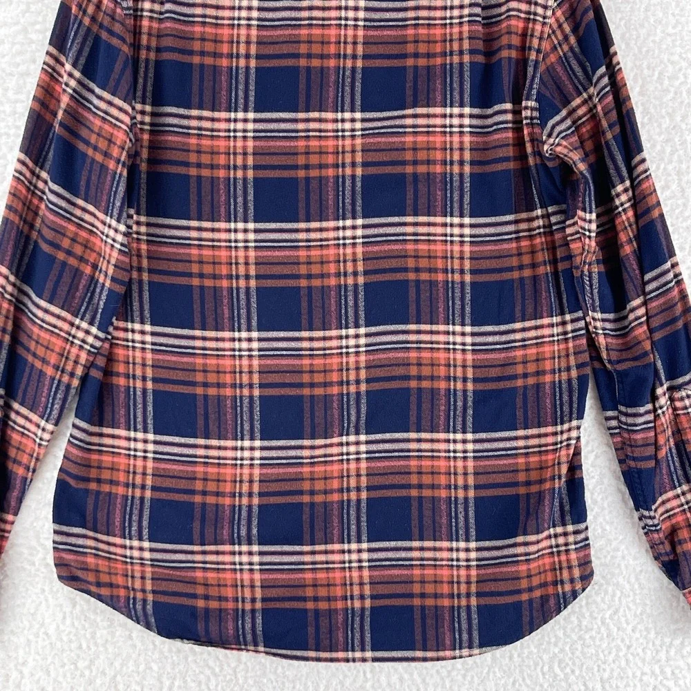 J. Crew Mercantile Blue Plaid Button-Down Casual Shirt Mens Long Sleeve‎ Size M